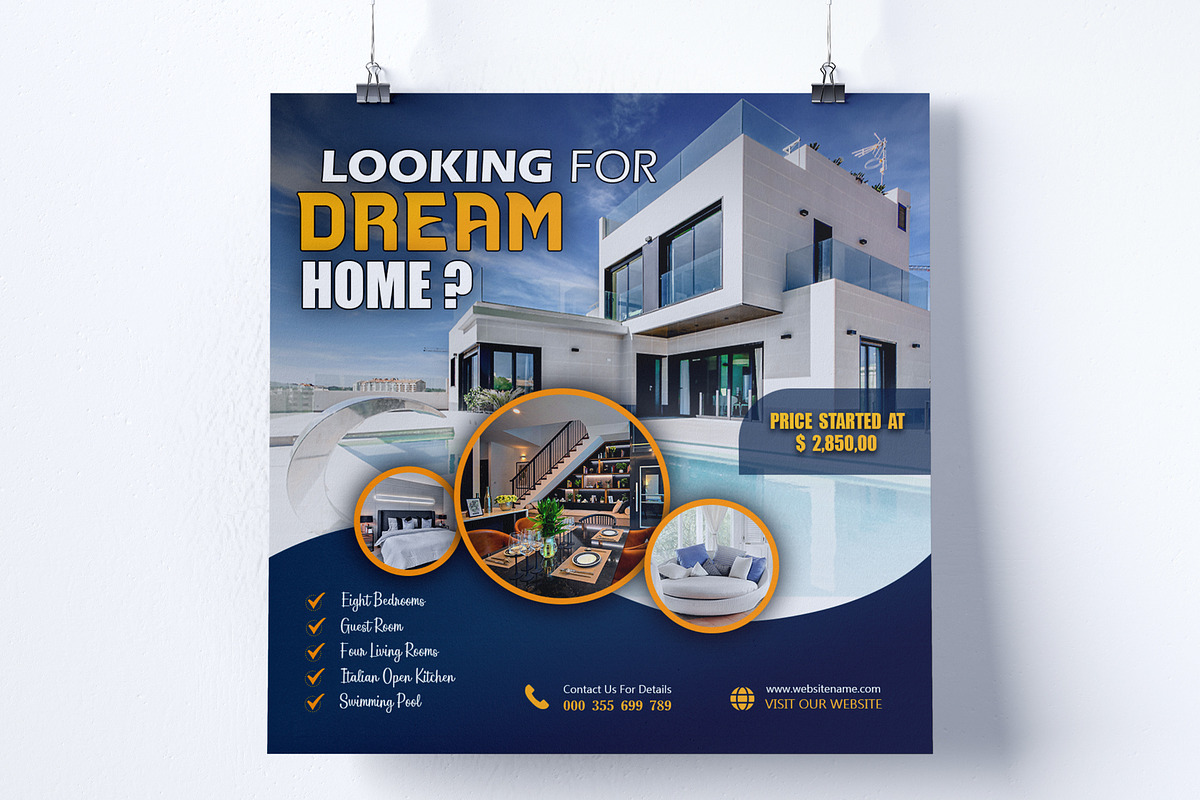 Realtor Advertisement Poster, a Poster Template by FakhiiDesigns (Photo 3 of 3)