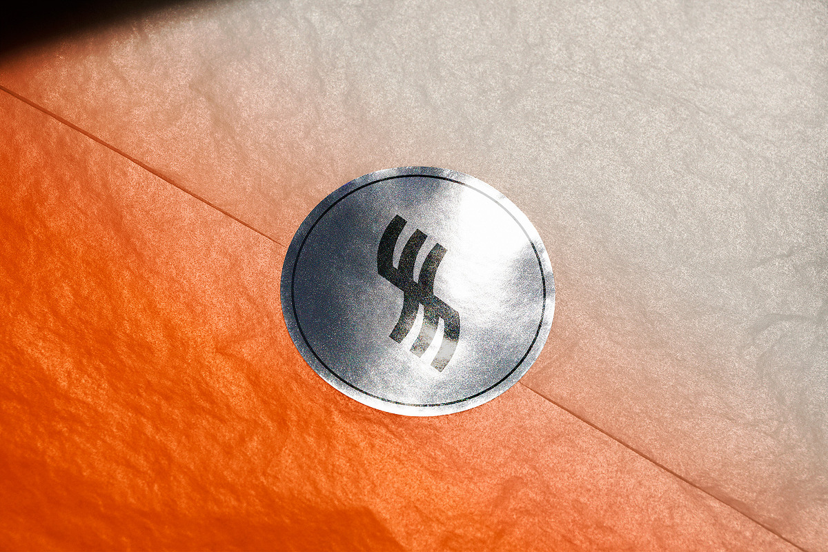 Logo Mockup Silver Sticker on Paper, a Product Mockup by Asylab (Photo 2 of 5)