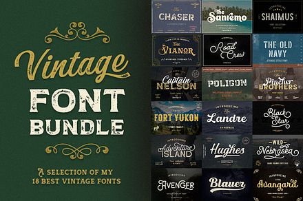 Vintage Font Bundle, a Font by Larin Type Co.