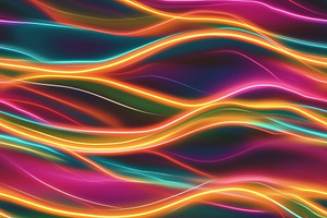 Seamless abstract background featuring flowing lines in shades of pink, orange,, a Pattern Graphic by Textures & Backgrounds