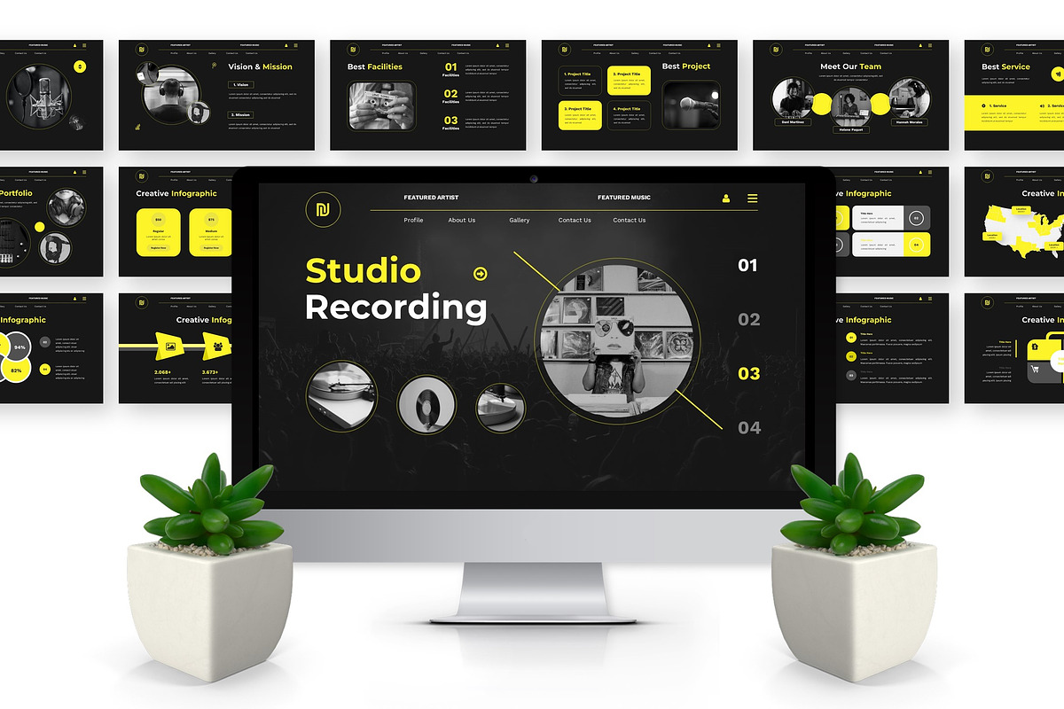 Studio Recording - Music Keynote preview 4
