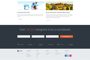 Website Landing Page PSD