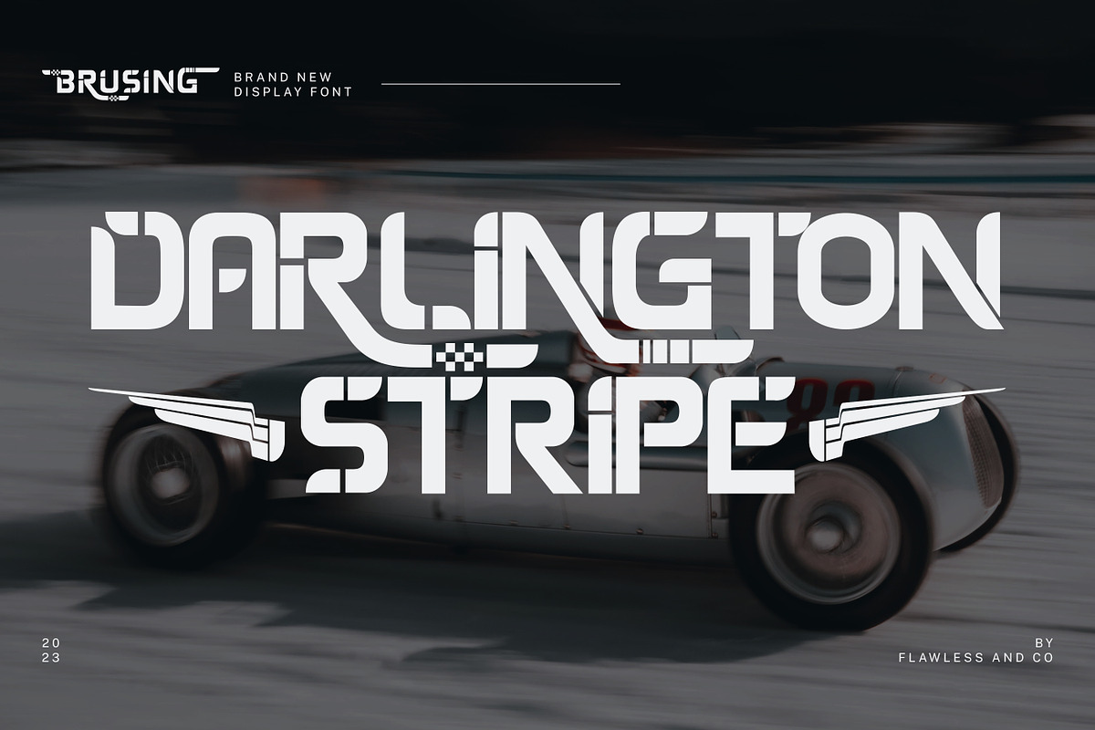 Brusing - Sports Display Font, a Sans Serif Font by Flawless And Co (Photo 4 of 10)
