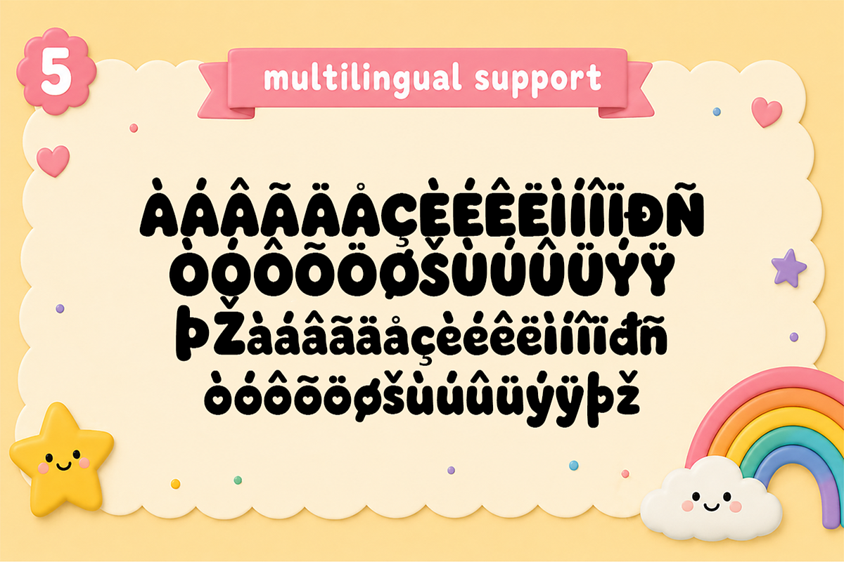 Puff Parade - Modern Kids Font, a Handwritten Font by overlaytemplates (Photo 5 of 5)