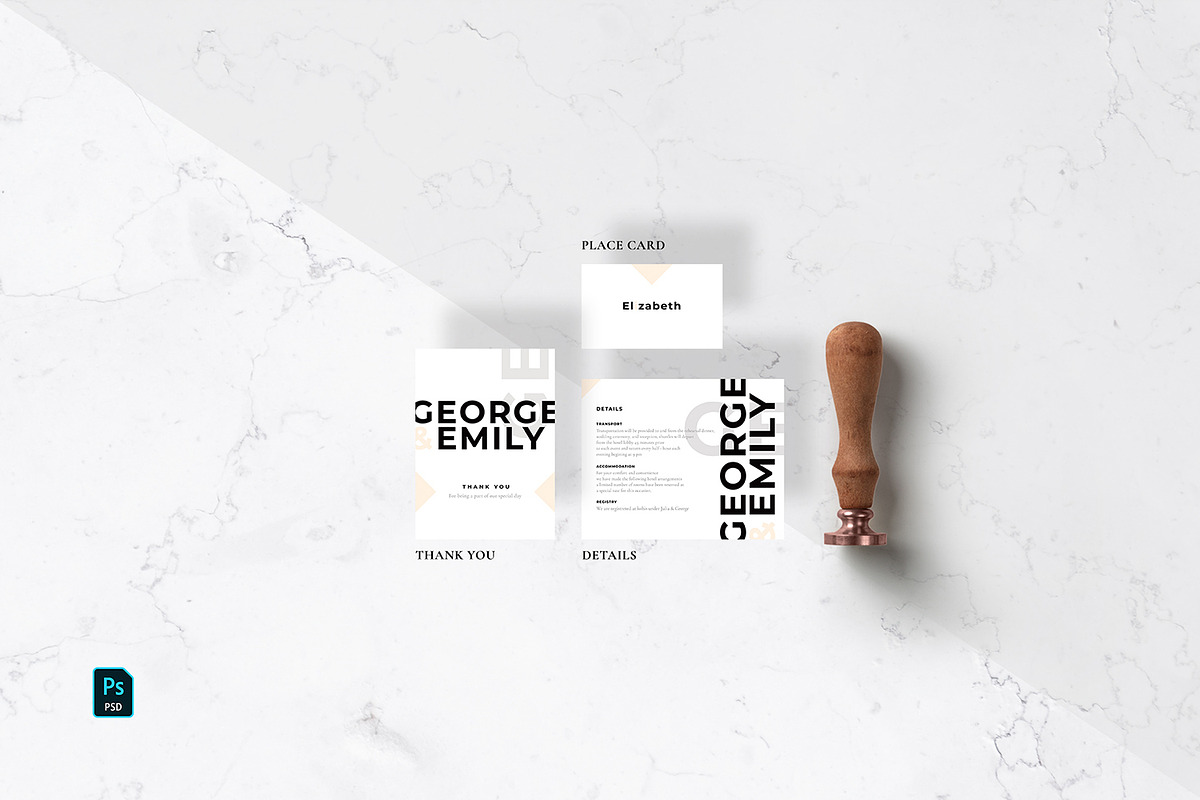 Minimal Wedding Invitation Suite, an Invitation Template by Azka Creative (Photo 5 of 5)