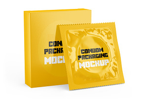 Condoms Packaging Mockup