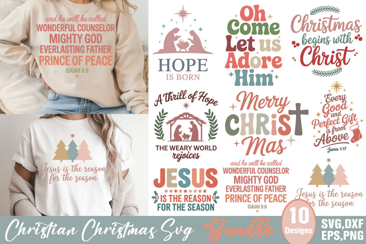 Christian Christmas SVG Bundle, an Object Graphic by DollarSmart
