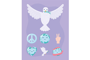 dove and world peace, an Animal Illustration by studiogstock