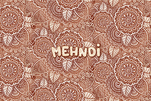 20 Indian Mehndy Style Elements