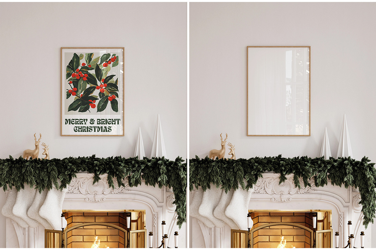 Christmas Frame Mockup Bundle, a Household Mockup by Artjafara (Photo 5 of 9)