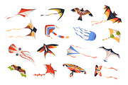 Flying wind kites set, an Animal Illustration by Good Studio (Thumbnail 2 of 2)