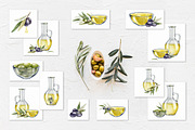 Olive Watercolor Illustrations, a Food Illustration by Fedulova Art (Thumbnail 3 of 14)