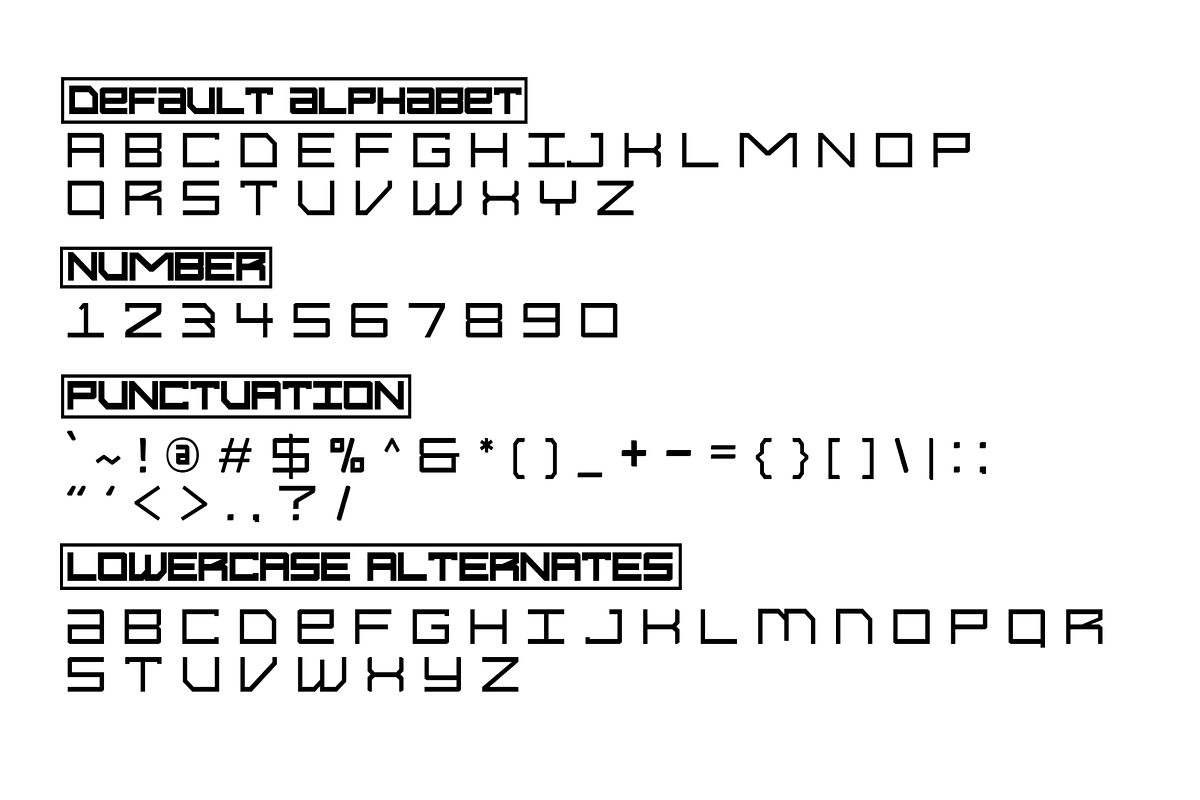 Syntachron - Futuristic Monospaced, a Sans Serif Font by Mofr 24 (Photo 9 of 11)