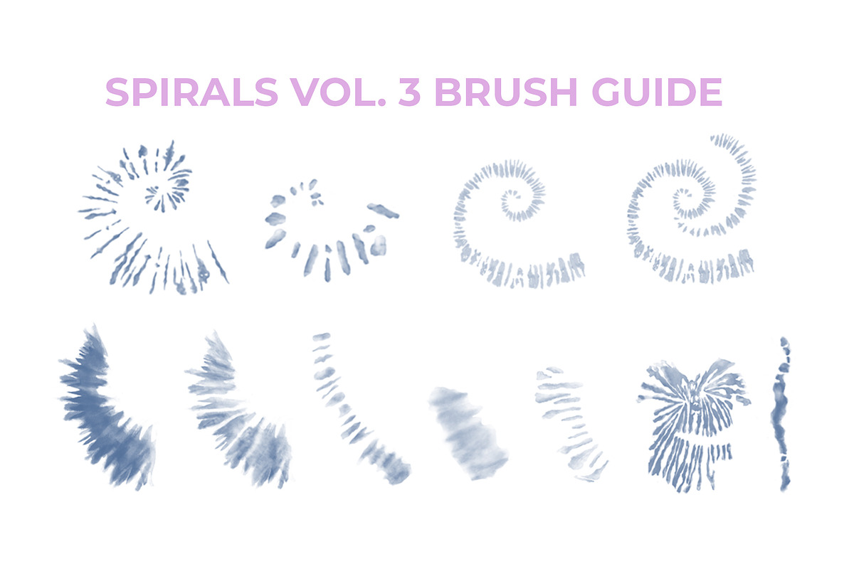 Tie Dye Spirals Brushes Vol 3, a Brush Add-On by The Gypsy Goddess (Photo 4 of 11)