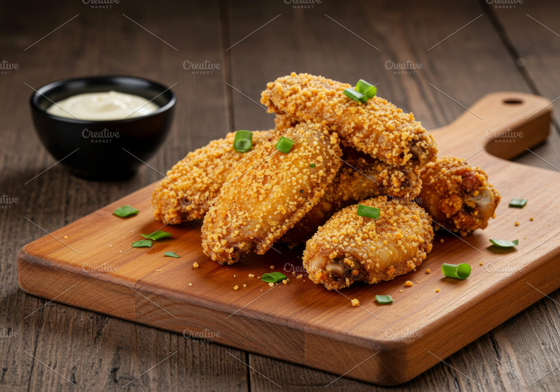 Crispy Chicken Wings with Dipping Sa, a Food & Drink Photo by professorinc