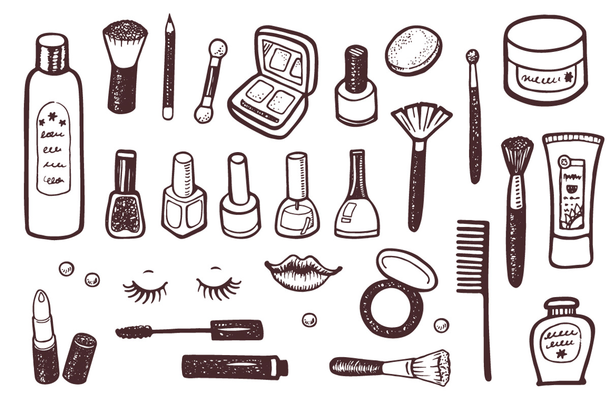 Cosmetics & Makeup kit +4 patterns, an Illustration by Hala (Photo 4 of 4)