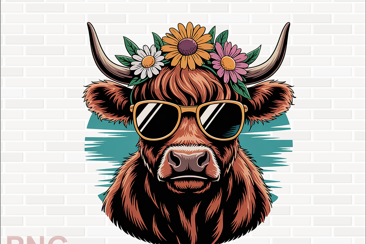 Highland Cow Clipart Designs, an Animal Illustration by crative8112 (Photo 8 of 8)