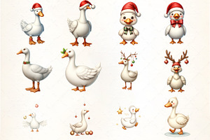 Just a Jolly Goose,Christmas Goose P, an Illustration by CrexoraLab