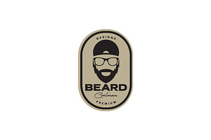 Man Style Bearded Sunglasses Logo