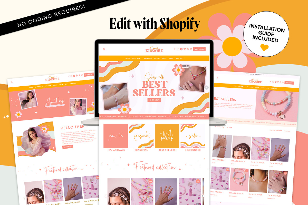 Fun Peach Shopify Theme Store, a Shopify Template by Template Twist Shop (Photo 6 of 8)