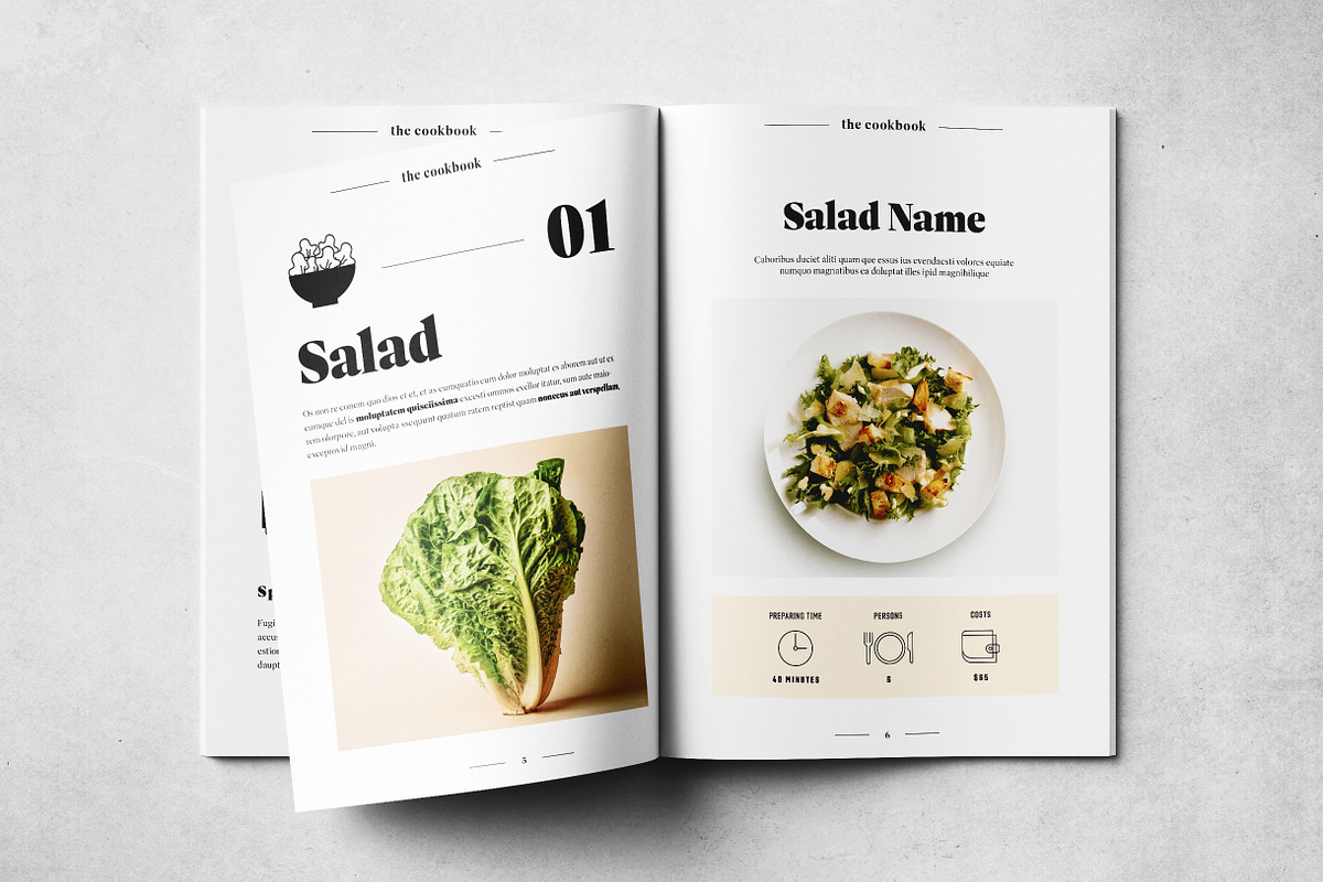 Cookbook Layout | Creative Market