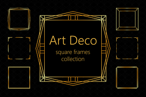 Art Deco square frames collection