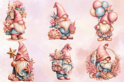 Seashell Gnome Clipart Bundle., an Illustration by SVGArt (Thumbnail 5 of 9)
