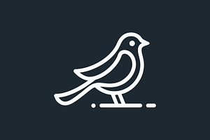 Line art bird logo design, a Branding & Logo Template by Vectorium Studio