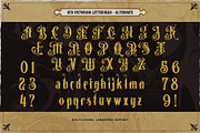 Victorian Letterhead, a Serif Font by Burntilldead (Thumbnail 6 of 13)