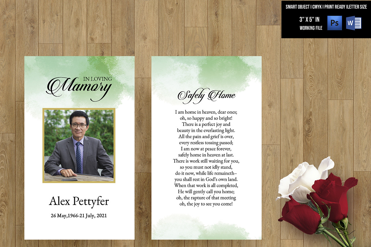 Funeral Prayer Card, a Flyer Template by Template Shop (Photo 1 of 3)