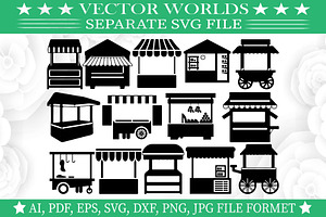 Market Stand SVG, Market Stand SVG, an Object Graphic by VectorWorlds