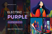 Electric Purple Illustration Prompt, a Decorative Illustration by Artimind Studio (Thumbnail 1 of 10)