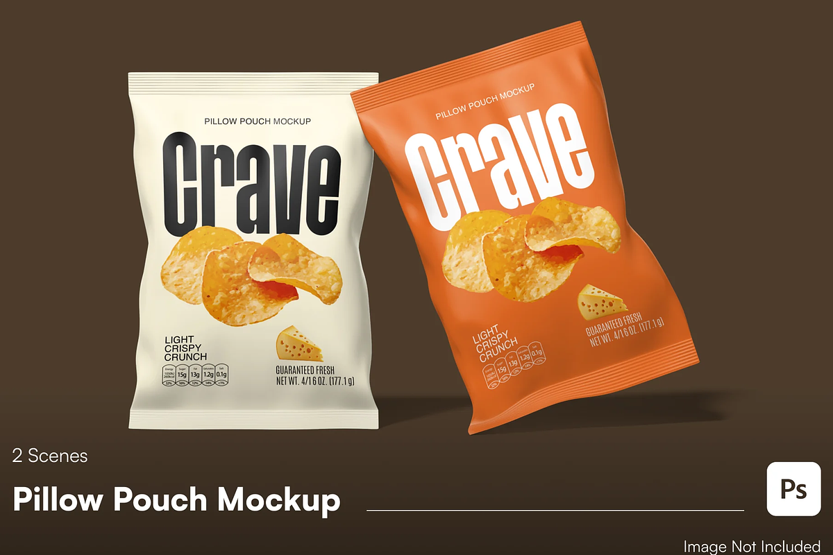 Chips Bag Mockup Pack, a Packaging Mockup by graphicsauce (Photo 1 of 4)