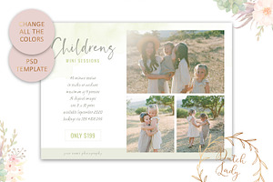 PSD Photo Session Card Template 61