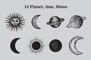 Space - Star Moon Sun Planet Zodiac