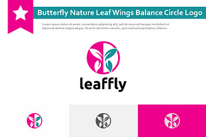 Butterfly Nature Leaf Wings Logo