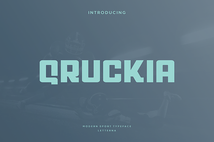 Qruckia - Modern Sport Typeface, a Font by Letterna