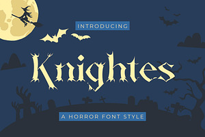 Knightes Horror Font, a Handwritten Font by Zeatype
