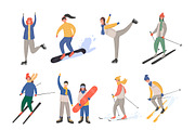 Winter sport people characters, a Person Illustration by Thkatefox (Thumbnail 3 of 7)
