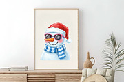 Glitter Christmas Snowman PNG, an Illustration by SinaCreation (Thumbnail 5 of 7)