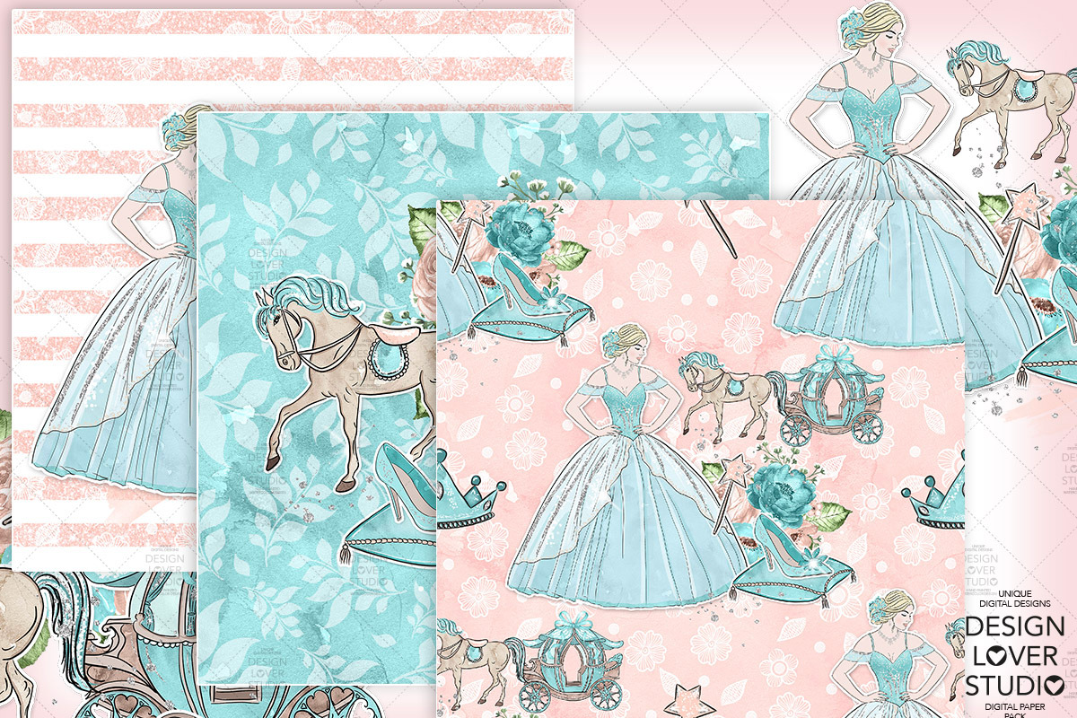 Fairy Tale digital paper pack, a Pattern Graphic by designloverstudio