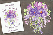 Mixed purple flower floral sprays, a Work Illustration by fashionaddict (Thumbnail 2 of 5)