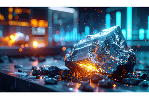 Rendered image of a large, dark, a Technology Photo by Igor Tichonow