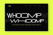 Whoomp Extended Wide Modern Typeface, a Sans Serif Font by Lettertype Studio (Thumbnail 10 of 15)