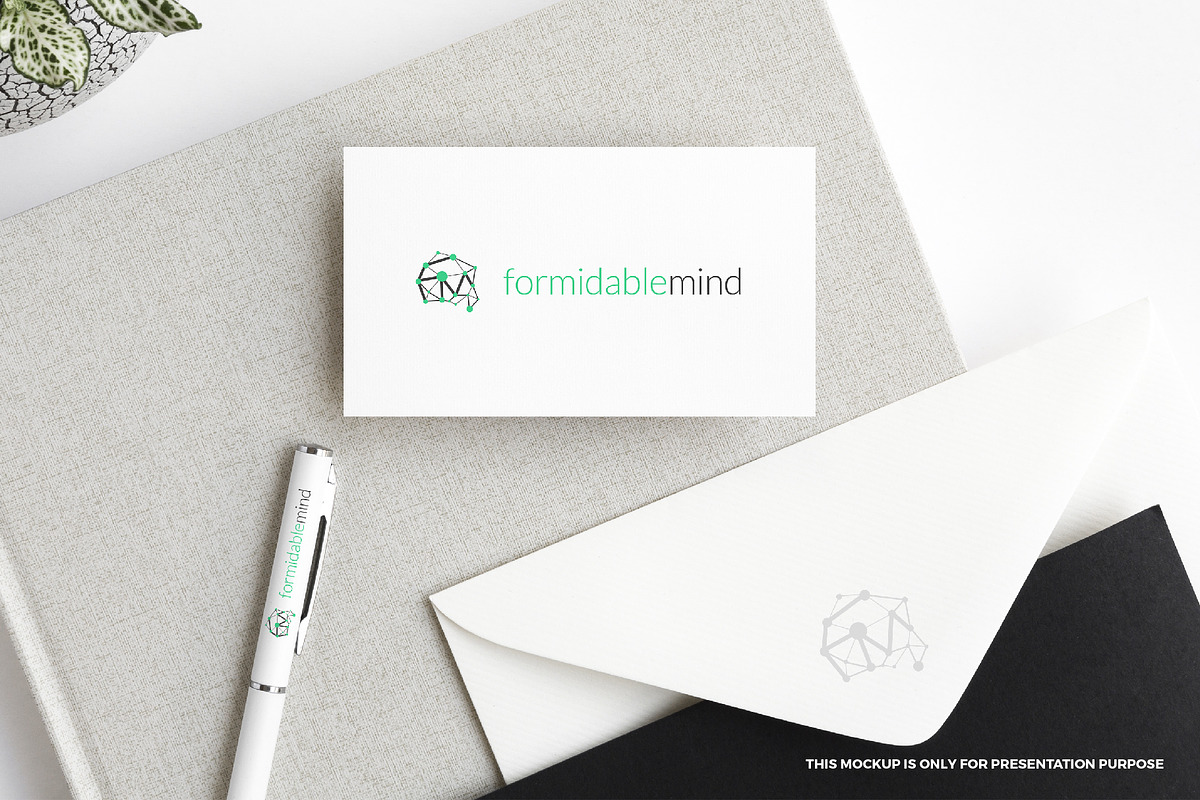 FM brain logo design, a Branding & Logo Template by MuzaInspires (Photo 2 of 3)