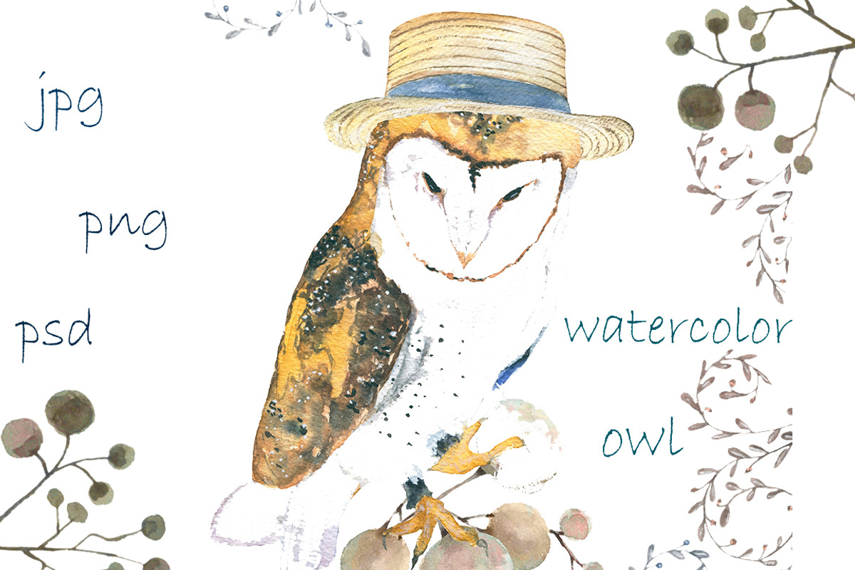 Birds and flowers watercolor, an Animal Illustration by JuliaFast (Photo 1 of 8)