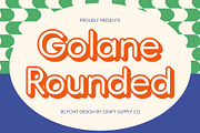 Golane Rounded 3D, a Sans Serif Font by Craft Supply Co. (Thumbnail 1 of 8)