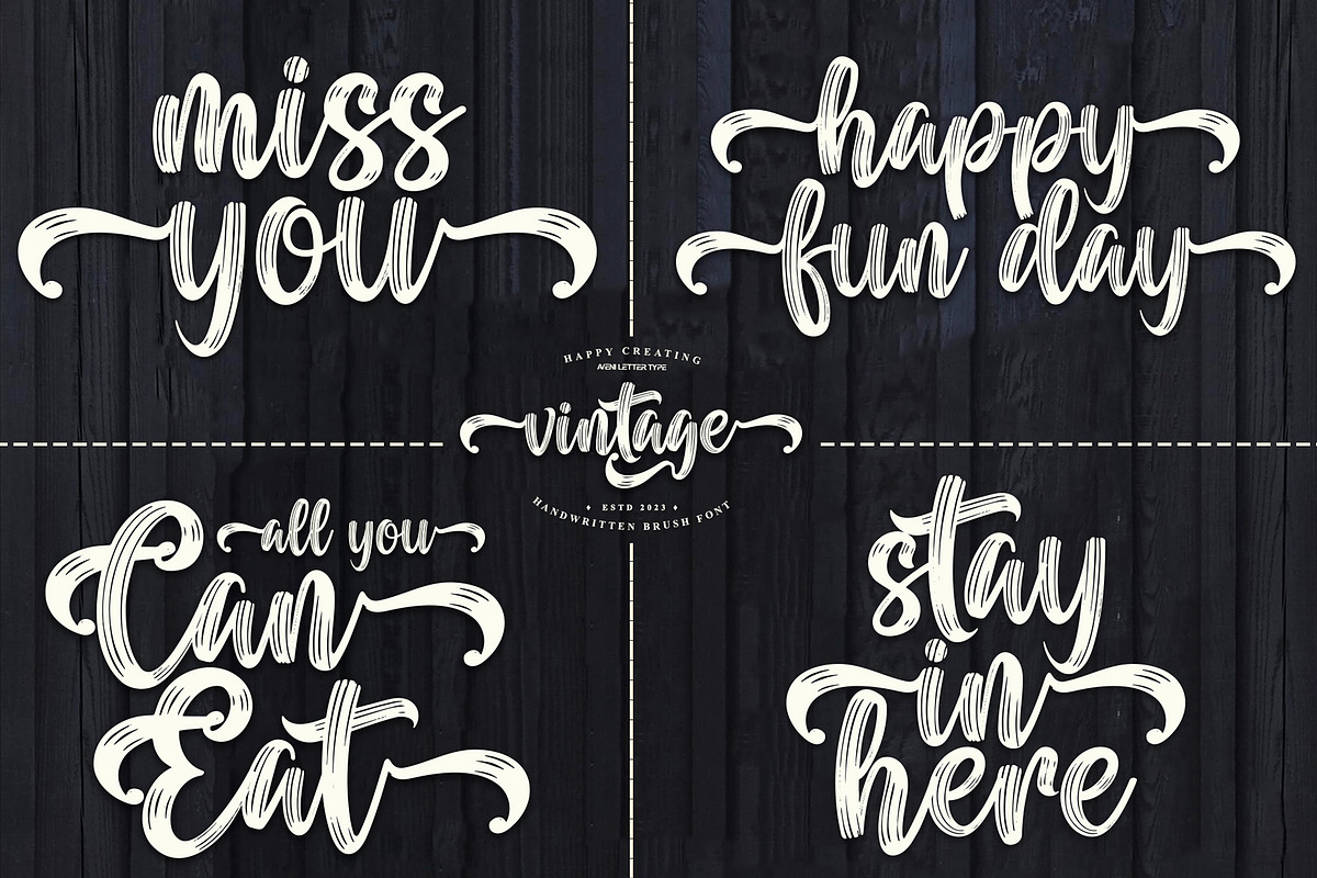 Vintage Handwritten Brush Font preview 3