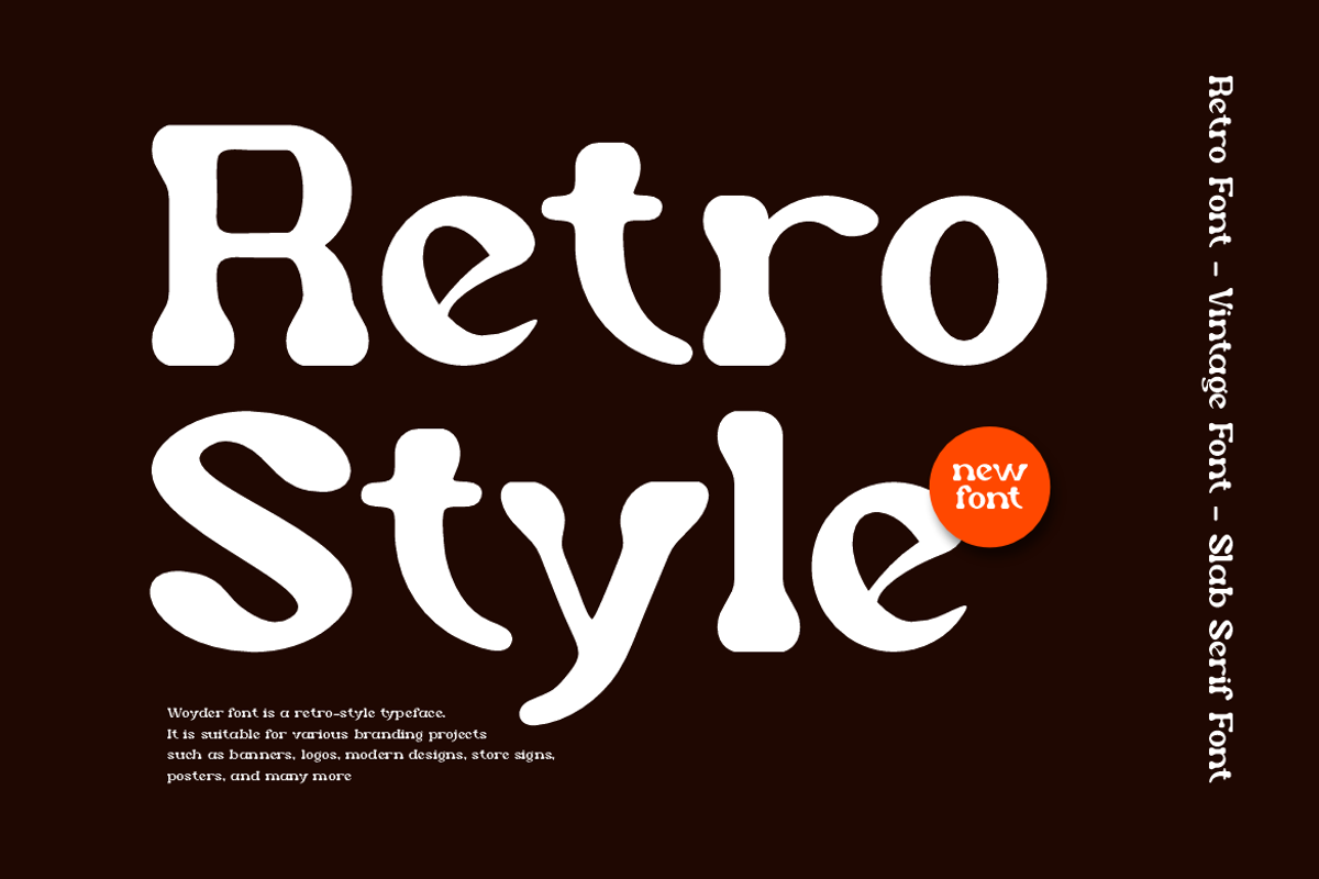 Woyder - Retro Display Font, a Slab Serif Font by QR Design Studio (Photo 2 of 12)