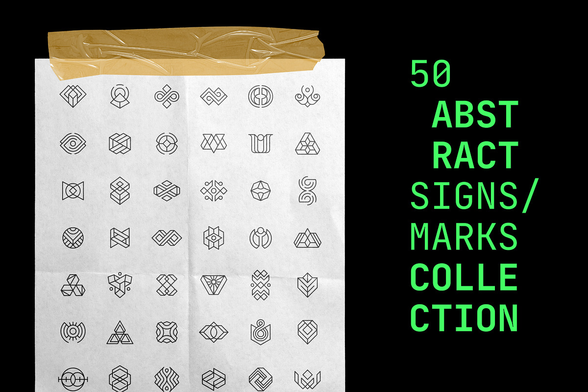 50 Abstract Signs / Marks Collection, a Branding & Logo Template by BULBFISH (Photo 1 of 7)